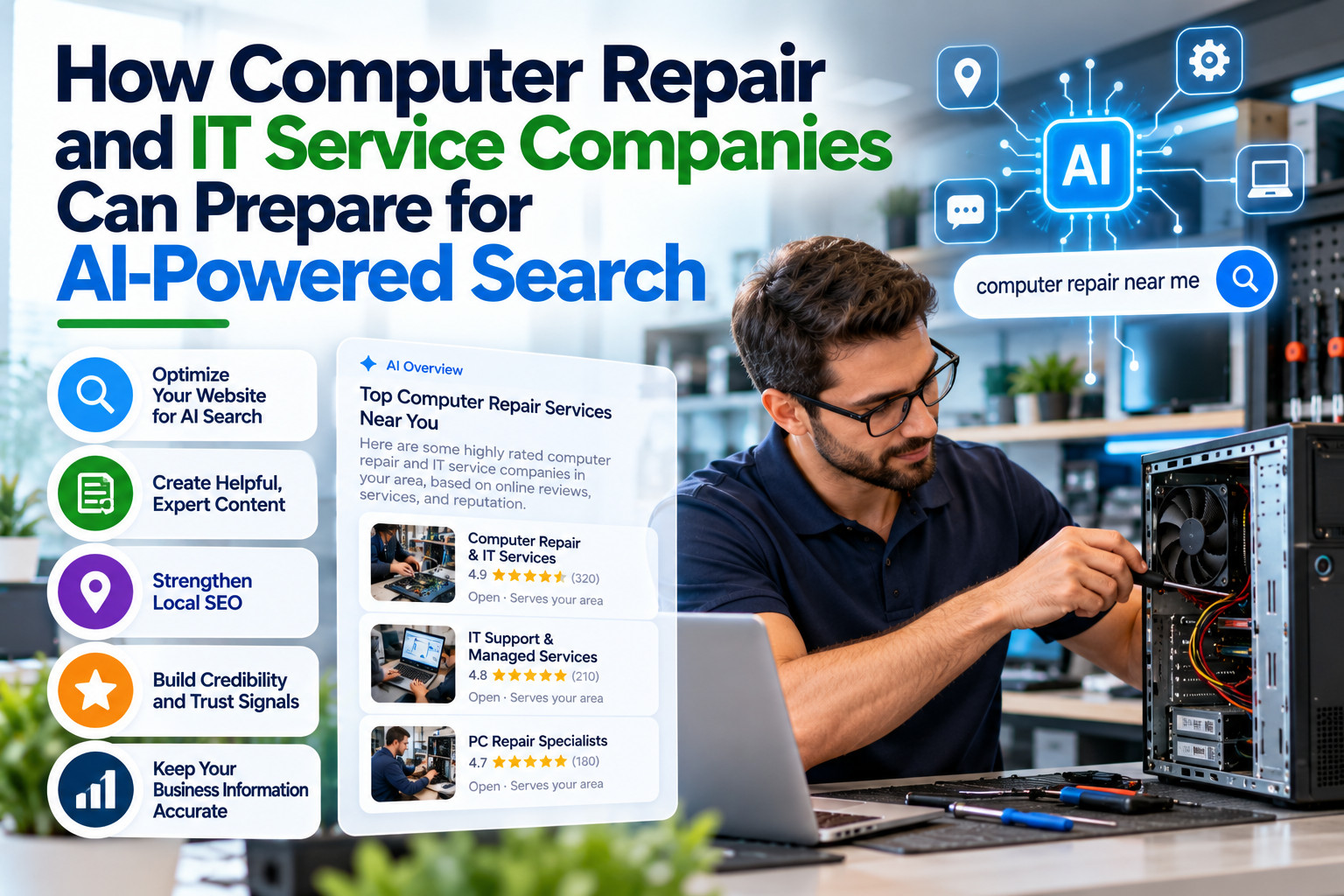 How Computer Repair and IT Service Companies Can Prepare for AI-Powered Search