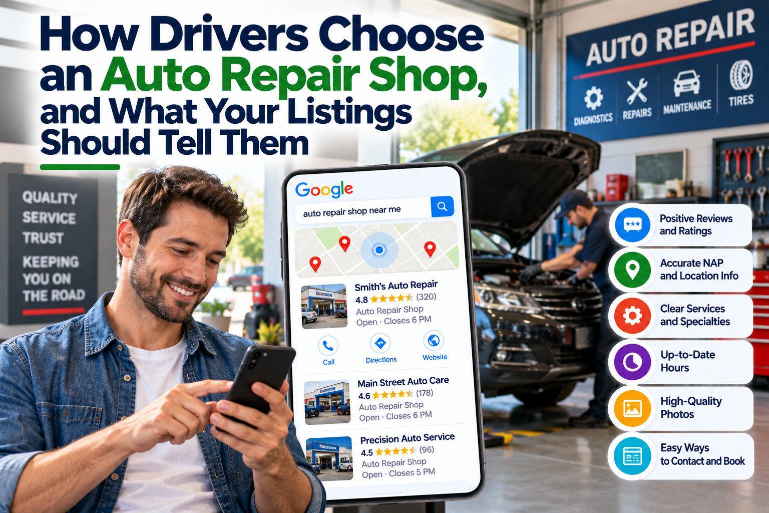 How Drivers Choose an Auto Repair Shop, and What Your Listings Should Tell Them